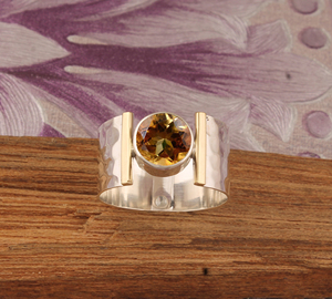 Anillo de Plata de Ley 925 de Lujo con Citrino Natural, Elegante Joya con Gema Amarilla, Hecho a Mano con Alta Calidad - Product Image 4