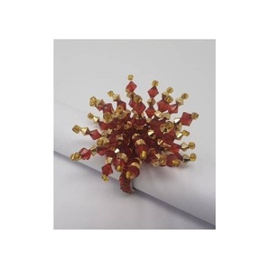 Porte-serviettes de table décoratif de luxe moderne en cristal et strass flocon de neige, argent et or, durable et écologique, pour mariage - Product Image 5