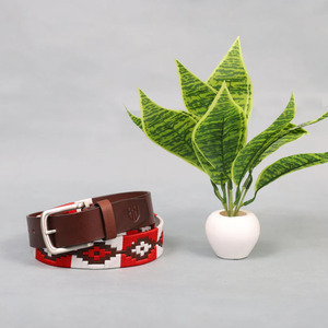 Ceinture d'équitation en cuir véritable personnalisée, gravée avec un design sur mesure - Product Image 4