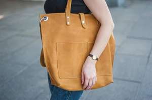 Bolso Tote de Cuero Genuino Hecho a Mano para Mujer, Bolsos de Hombro de Lujo para Uso Diario LTB-0227 - Product Image 4