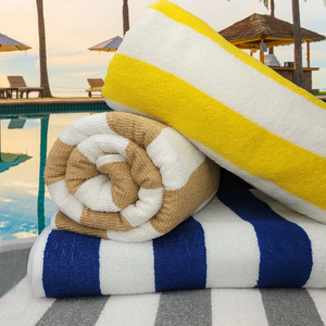 Toalla de Playa a Rayas, Rectangular, Tejida, Ligera, de Secado Rápido, Absorbente, de Algodón, para Baño, Piscina, Natación, Extra Grande - Product Image 5