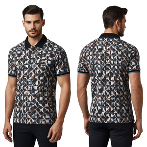 Chemises en coton uni pour hommes avec impression numérique, service OEM, qualité supérieure, couleur et logo personnalisés, tissu jersey - Product Image 1