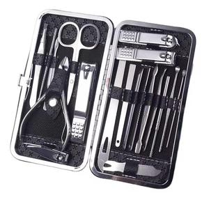 Stainless Steel 19 in 1 <b>Nail</b> <b>Kit</b> with Clipper Scissor File Portable Case for Manicure Adult Use Classic Style - Product Image 1