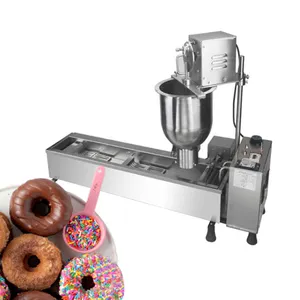 big long fully automatic electric industrial professional commercial production stainless steel maker donut making machines