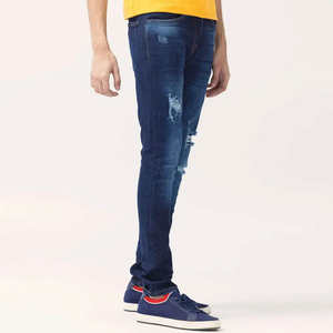 Jeans de Moda Masculina de Lujo, Jeans Vintage Rotos para Hombre, Pantalones de Mezclilla Apilados de Alta Calidad, Jeans Vaqueros Elásticos - Product Image 1