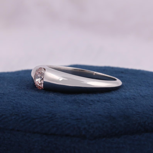 Oval Cut Diamond Engagement Ring Platinum Tension Setting Women's Classic Fine Jewelry - Product Image 3