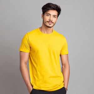 T-shirts de sport pour hommes 100% polyester coton respirant à séchage rapide coupe ajustée pour entraînement athlétique - Product Image 1