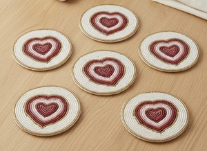 Luxury Designer Handmade Boho Style Glass <b>Beaded</b> Coasters Set Durable Table Decor Accessories for Coffee Tea Cups Home Decor - Product Image 5