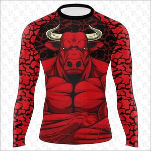 Unisex Men's Long Sleeve Jiu Jitsu Gi Rash Guard Quick Dry Breathable Sublimation Printing BJJ Gear - Product Image 6