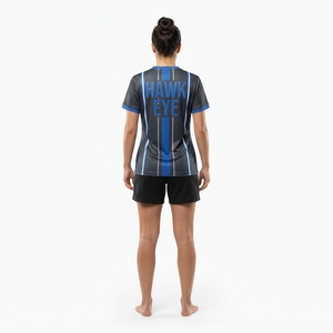 Uniforme de football américain sur mesure pour femmes, taille plus, manches courtes, polyester, vêtements de sport d'équipe - Product Image 3