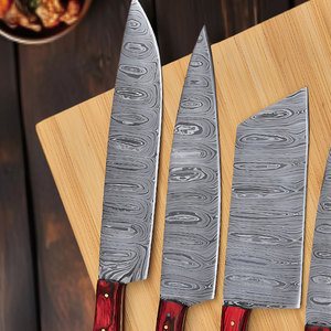 Juego de cuchillos de cocina profesionales de acero de Damasco con hoja de larga duración y mango ergonómico para un corte preciso - Product Image 2