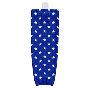 Blue Star Print <b>Leg</b> <b>Warmers</b> for Cycling Adults Thin Knitted Spandex Polyester Breathable Knee High Sport Socks - Product Image 5