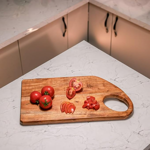 Planche à découper rectangulaire en bois rustique de style farmhouse, écologique, épaisseur 1,5 cm, compatible lave-vaisselle - Product Image 4