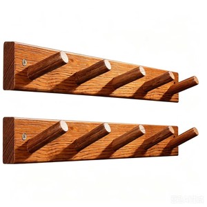 Gancho de Pared Escultural de Madera de Teca Hecho a Mano - Inspirado en la Naturaleza, Venta al Por Mayor - Product Image 2