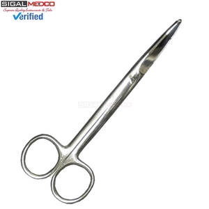 Juego de 2 Tijeras Mayo Estándar de 5.5 Pulgadas, Rectas y Curvas, de Acero Inoxidable, Manuales, con Certificación CE, Instrumentos Quirúrgicos para Tejidos Precisos - Product Image 3