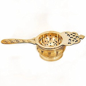Ensemble de passoires et bols en laiton avec poignée, passoire de cuisine et ensemble de bols de service décoratifs traditionnels en métal - Product Image 1