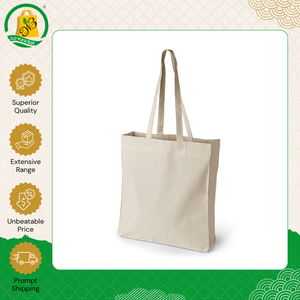 Top Notch Quality Organic Biodegradable Durable Cotton Shopping <b>Bags</b> with Custom Printed Logo & Shoulder Carry Handle for Sale - Product Image 5