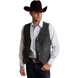 Chaleco de Cuero Retro para Hombre, Chaqueta sin Mangas, Estilo Motero Vintage, Prenda Exterior Informal, Material de Cuero Premium, Elegante - Product Image 4