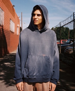Sudadera con Capucha Personalizada con Pedrería, 100% Algodón, Felpa, Unisex, Lisa, de Invierno, Holgada, con Bolsillo, Transpirable, Antiencogimiento, con Logotipo Frontal - Product Image 5