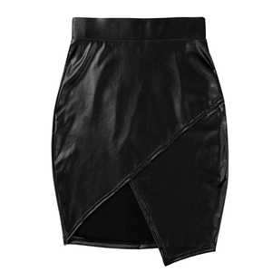 Jupes en cuir de haute qualité pour femmes, design de mode, logo personnalisé, cuir véritable de haute qualité. - Product Image 3