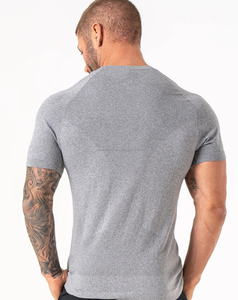 Camiseta Deportiva de Compresión de Manga Corta para Hombre, 100% Poliéster, Transpirable, de Secado Rápido, Diseño Sólido, MOQ Bajo, 160 g - Product Image 3