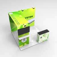 Stand d'exposition pliable en tissu SEG Lintel 10s avec porte en arche et support TV, cadre modulaire SEG pop-up