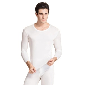 Conjunto de ropa interior térmica de lana para hombre, Calzoncillos largos de capa base fina de algodón 95% para invierno, transpirables y cómodos - Product Image 1