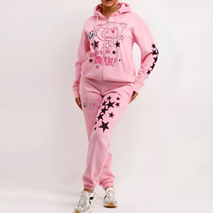 Best Quality Unique Style <b>Women</b> Stacked <b>Sweat</b> <b>Suit</b> Online Selling Long Sleeve Hooded & Trouser <b>Women</b> Set - Product Image 4
