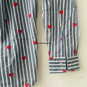 Chemise imprimée à la main, chemises élégantes pour femmes, chemise en coton doux imprimée à la main en Inde, en vente au meilleur prix - Product Image 3
