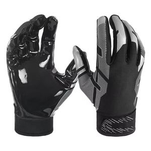 Gants de football américain de haute qualité en cuir épais avec grip antidérapant, service OEM d'usine pour les équipes - Product Image 1