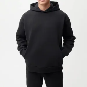 Sweat-shirt à capuche en coton fabriqué en Chine, col montant, molleton épais de qualité supérieure, coupe oversize, sweats à capuche personnalisés pour hommes - Product Image 1