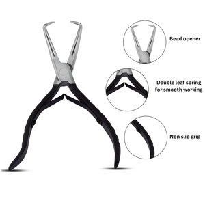 Pinzas Profesionales para Extensiones de Cabello con Microlink, Herramienta de Instalación de Anillos Micro y Nano Beads de Acero Inoxidable de Alta Calidad, Fábrica OEM - Product Image 4