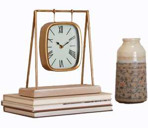 Stylish Metal Desk <b>Clock</b> For Reception Counter Decor With Elegant Design And Professional Tabletop Display - Product Image 1