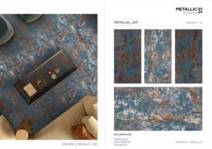 กระเบื้องพอร์ซเลนเมทัลลิก Crown ขนาด 600x1200 มม. รูปแบบใหญ่พิเศษ ผิวมันเงา คุณภาพพรีเมียม สำหรับตกแต่งผนังและพื้นภายในและภายนอกอาคาร ดีไซน์ทันสมัย รุ่น Plus Elite - Product Image 3