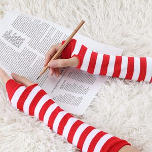 Red White Striped <b>Arm</b> <b>Sleeves</b> Women Seamless Knitted Cotton Adult Cycling <b>Arm</b> <b>Sleeve</b> Premium <b>Compression</b> <b>Arm</b> <b>Sleeve</b> for Sports - Product Image 6