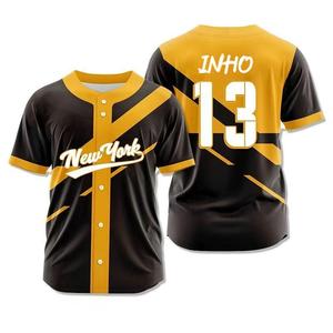 Maillot de baseball personnalisé en polyester respirant, chemise de sport d'équipe à manches courtes, uniforme pour l'entraînement des jeunes - Product Image 3