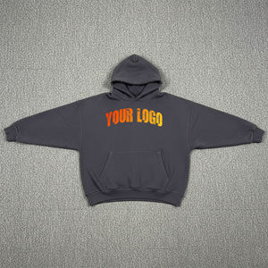 Pullover Hoodie 100% Cotton Oversized Hoodie Screen Printed & Embroidery Logo Winter Wear Hoodies Casual Streetwear Fashion hood - Product Image 5