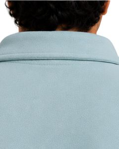 Sweat-shirt décontracté pour homme bleu clair, coupe oversize, col montant zippé, en molleton de coton et polyester, idéal pour l'hiver - Product Image 6