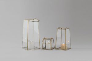 Portavelas de Vidrio con Paneles Geométricos Cuadrados, Apto para Decoración del Hogar, Villa, Sala de Estar, Mesa, Fotografía - Product Image 2