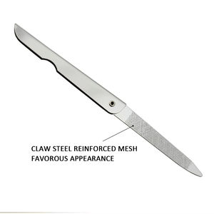 Mini lime à ongles pliable double face 180/240 grains, outil de ponçage en acier inoxydable pour manucure et pédicure, polissoir unisexe, nouveauté - Product Image 5