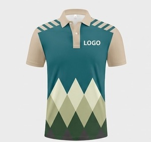 Wholesale Custom Logo Breathable Summer Collar Men's Spandex/Polyester Vintage Casual Wear Golf Performance <b>Half</b> Sleeve <b>Shirts</b> - Product Image 1
