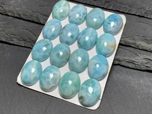 Lote de Cabujones de Larimar Natural, Piedra Preciosa de Larimar de 15x20 mm, Lote de Cabujones de Larimar Azul para Joyería - Product Image 3