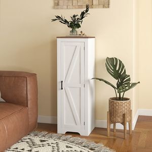Armadio Bianco con Ante Scorrevoli e Ripiano Regolabile per Soggiorno o Dispensa - Assemblato - Product Image 2