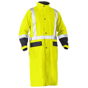Chaqueta Impermeable con Capucha de Alta Visibilidad, Transpirable, Resistente al Agua, con Franjas Reflectantes, Manga Larga, para Adultos Unisex - Product Image 3