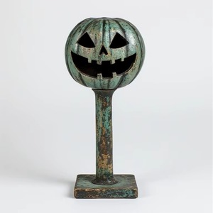 Linterna de Calabaza de Bronce para Halloween, Decoración de Exterior, Linterna de Calabaza de Metal Resistente para Uso Adulto - Product Image 1
