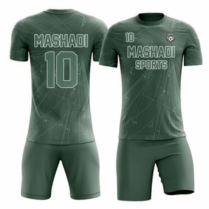 Club Teams Soccer Uniform Sets Breathable Fabric New Designs Printed Plus Size Short Sleeve - Product Image 4