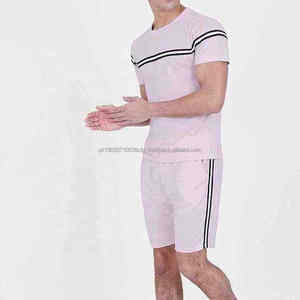 Venta al por mayor de moda de los hombres de verano conjunto camiseta a juego pantalones cortos de gimnasio conjuntos transpirables de alta calidad de verano conjunto doble - Product Image 6