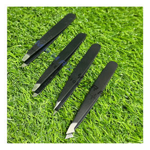 Custom Beauty <b>Tools</b> Slanted Stainless Steel Eyebrow Tweezers with Clip and Tight Closure High-End Hair <b>Removal</b> Professional - Product Image 5