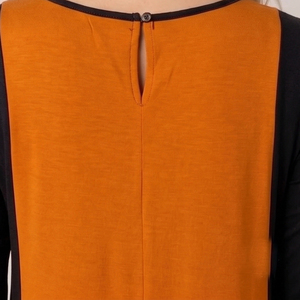 Women's Orange <b>Maternity</b> Dress Long Sleeve <b>Maternity</b> & Nursing <b>Nightgown</b> Back Closure Knee-Length Solid Knitted <b>Nightgown</b> - Product Image 5