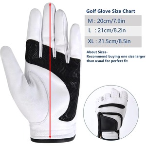 Men Breathable Golf Glove All Premium Soft Cabretta Leather Enhance Grip and Durable <b>Light</b> Weight Long Lasting Hand Fit Sports - Product Image 5